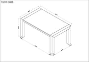 Crownmark Hazel Genuine Marble Dining Table