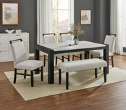 Crownmark Jules Dining Set - Faux Marble