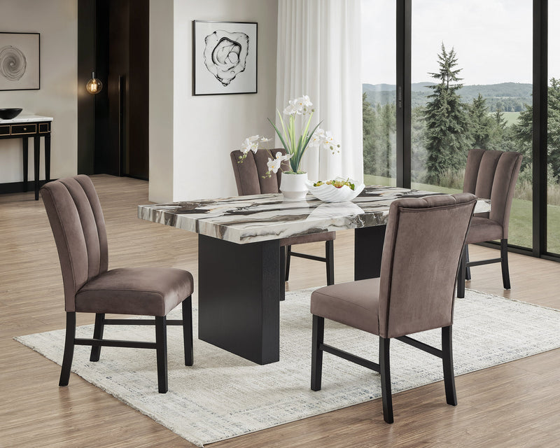 Vega Faux Marble Dining Set Leg