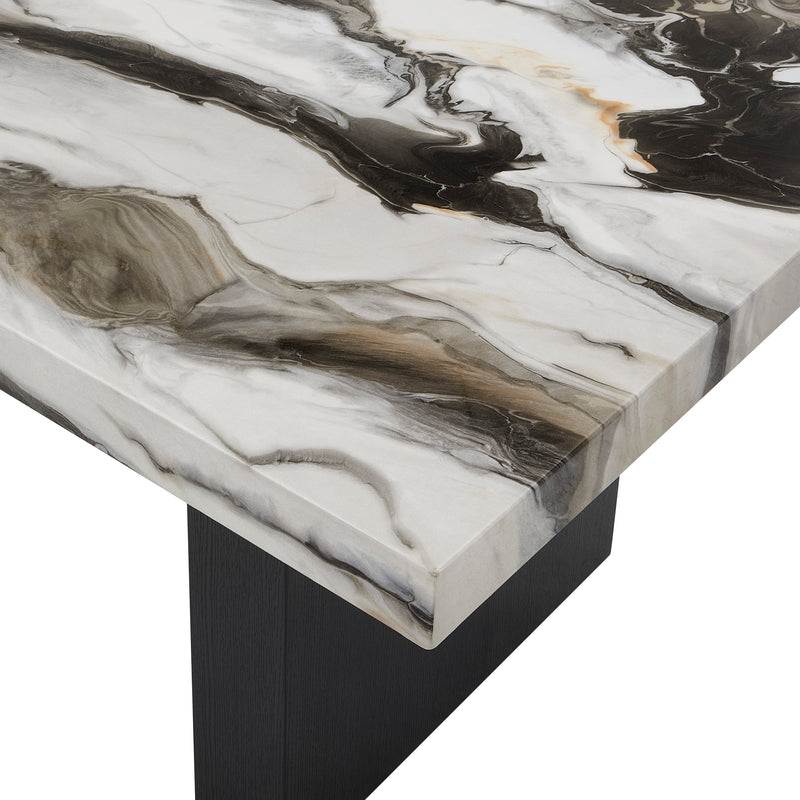 Vega Faux Marble Dining Set Leg