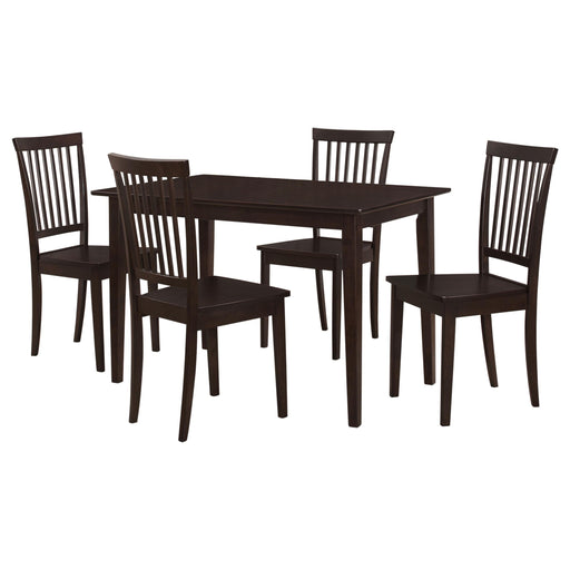 Gomez 5-piece Rectangular Dining Table Set Cappuccino - alternate view
