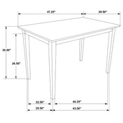Gomez 5-piece Rectangular Dining Table Set Cappuccino - detail 6