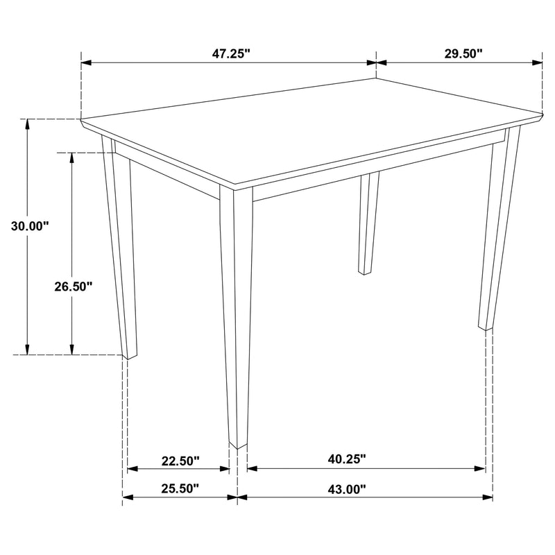 Gomez 5-piece Rectangular Dining Table Set Cappuccino - detail 6