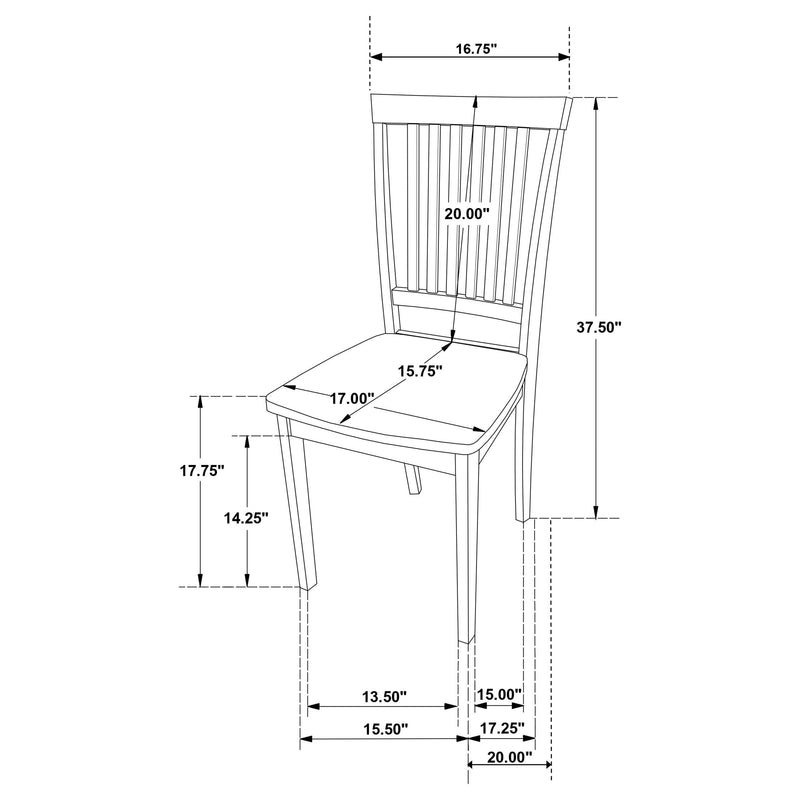 Gomez 5-piece Rectangular Dining Table Set Cappuccino - detail 7