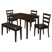 Guillen 5-piece Rectangular Dining Table Set Cappuccino - alternate view