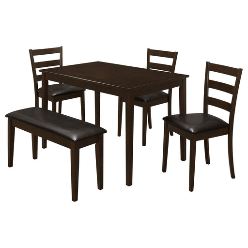 Guillen 5-piece Rectangular Dining Table Set Cappuccino - alternate view