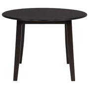 Catley 5-piece Round Drop Leaf Dining Table Set Dark Coffee - detail 6