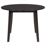 Catley 5-piece Round Drop Leaf Dining Table Set Dark Coffee - detail 7