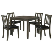 Parkwood 5-piece Square Dining Table Set Dark Ash Brown - alternate view