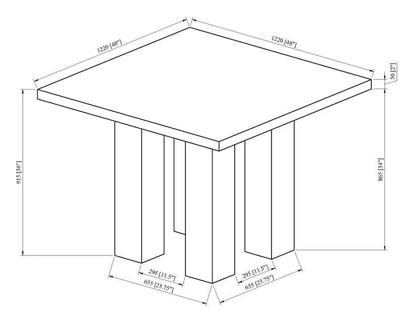 Crownmark Parkside Counter Height Table