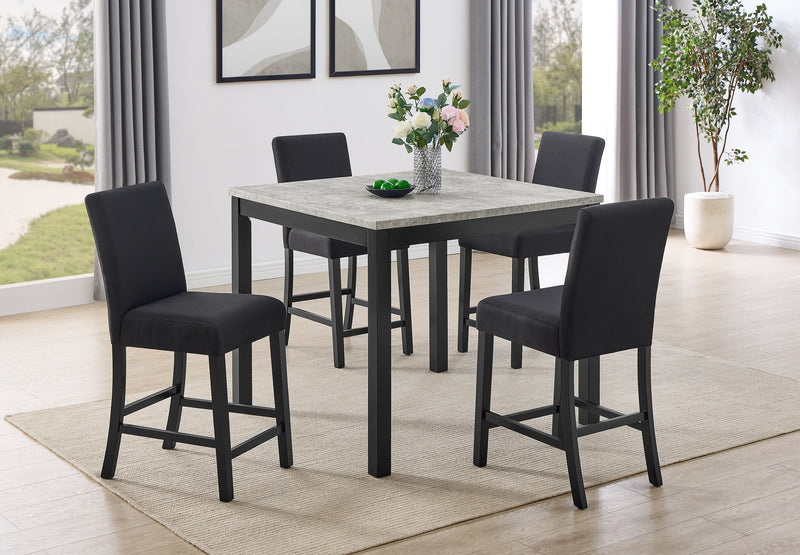 Lennon 5-Pc Counter Height Set - Concrete