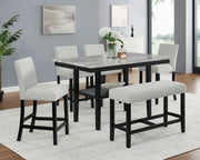 Crownmark Marbel Counter Height 6-Piece Dining Set