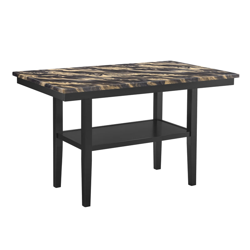 Marbel 5-Pc Counter Set - Faux Marble Gold/Black