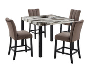 Crownmark Vega Dining Set - Faux Marble