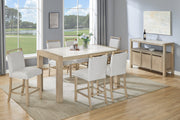 Crownmark Hazel Genuine Marble Counter Height Set