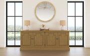 Florence 4-door Dining Sideboard Buffet Cabinet Rustic Honey