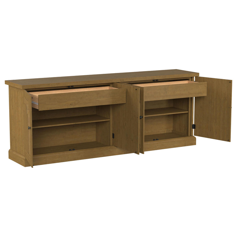 Florence 4-door Dining Sideboard Buffet Cabinet Rustic Honey - detail 3