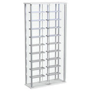 Montara Tempered Glass Wine Storage LED Curio Cabinet Chrome - detail 4