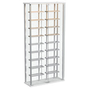 Montara Tempered Glass Wine Storage LED Curio Cabinet Chrome - detail 5