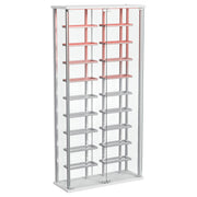 Montara Tempered Glass Wine Storage LED Curio Cabinet Chrome - detail 6