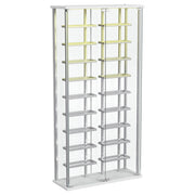 Montara Tempered Glass Wine Storage LED Curio Cabinet Chrome - detail 7