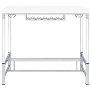 Norcrest 47-inch Acrylic Leg Bar Table White High Gloss - detail 3