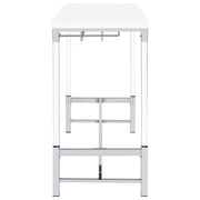 Norcrest 47-inch Acrylic Leg Bar Table White High Gloss - detail 5