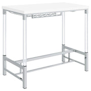 Norcrest 47-inch Acrylic Leg Bar Table White High Gloss - detail 6