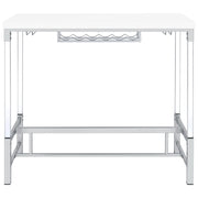 Norcrest 47-inch Acrylic Leg Bar Table White High Gloss - detail 7