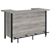 Bellemore Freestanding Home Bar Wine Cabinet Grey Driftwood - detail 3