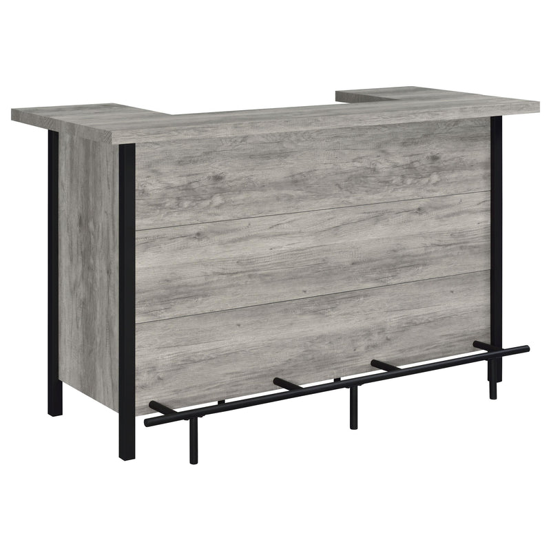 Bellemore Freestanding Home Bar Wine Cabinet Grey Driftwood - detail 3