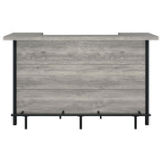 Bellemore Freestanding Home Bar Wine Cabinet Grey Driftwood - detail 4