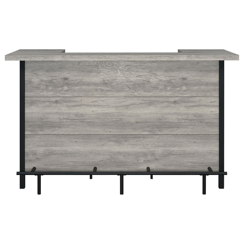 Bellemore Freestanding Home Bar Wine Cabinet Grey Driftwood - detail 4