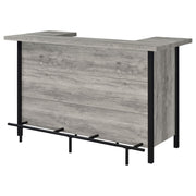 Bellemore Freestanding Home Bar Wine Cabinet Grey Driftwood - detail 5