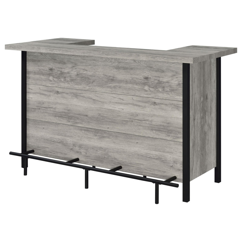 Bellemore Freestanding Home Bar Wine Cabinet Grey Driftwood - detail 5