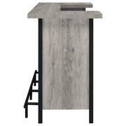 Bellemore Freestanding Home Bar Wine Cabinet Grey Driftwood - detail 6