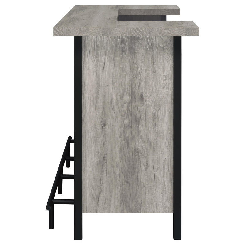 Bellemore Freestanding Home Bar Wine Cabinet Grey Driftwood - detail 6