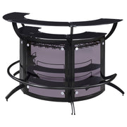 Dallas 3-piece Curved Freestanding Home Bar Cabinet Black - detail 5