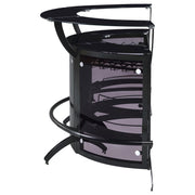 Dallas 3-piece Curved Freestanding Home Bar Cabinet Black - detail 6