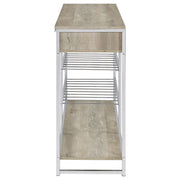 Melrose 2-drawer Home Bar Storage with Wine Rack Grey - detail 5