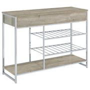 Melrose 2-drawer Home Bar Storage with Wine Rack Grey - detail 6