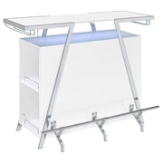 Araceli Freestanding LED Home Bar Cabinet White High Gloss - detail 4