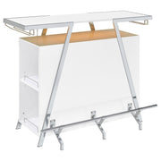 Araceli Freestanding LED Home Bar Cabinet White High Gloss - detail 5
