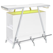 Araceli Freestanding LED Home Bar Cabinet White High Gloss - detail 7