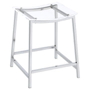 Jovani Acrylic Backless Counter Stool Chrome (Set of 2) - detail 3
