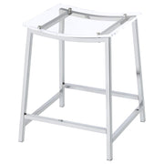 Jovani Acrylic Backless Counter Stool Chrome (Set of 2) - detail 5