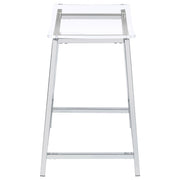 Jovani Acrylic Backless Counter Stool Chrome (Set of 2) - detail 6