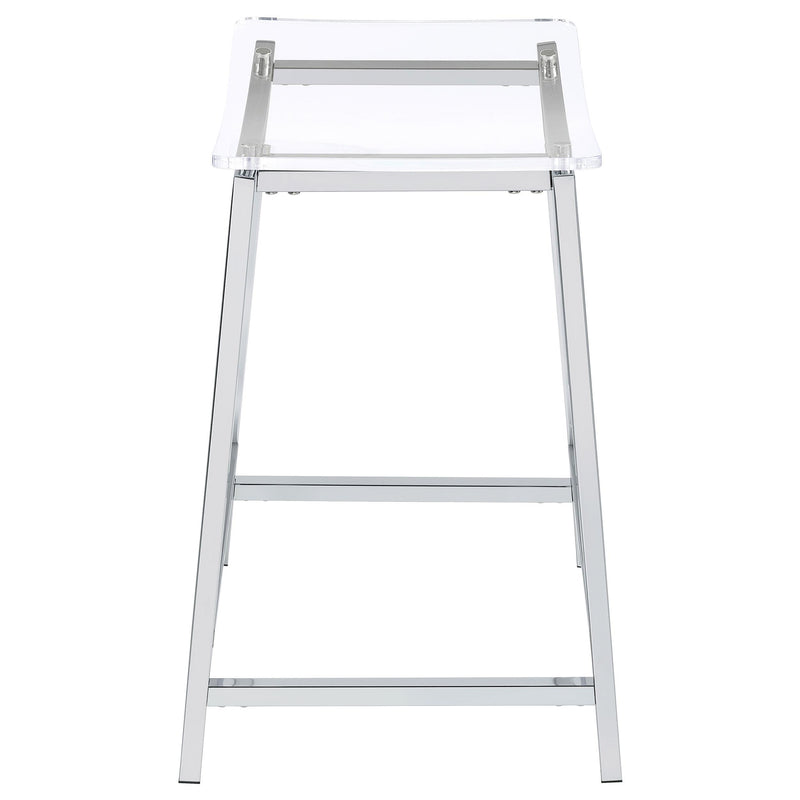 Jovani Acrylic Backless Counter Stool Chrome (Set of 2) - detail 6