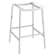 Jovani Acrylic Backless Bar Stool Chrome (Set of 2) - detail 3
