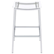 Jovani Acrylic Backless Bar Stool Chrome (Set of 2) - detail 4